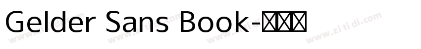Gelder Sans Book字体转换
